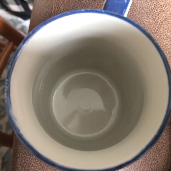 2 Vintage Japanese Porcelain Blue on White Floral Coffee Tea Mugs - Picture 4 of 7